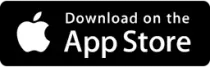 Apple App Store download button on black background with white Apple logo and text