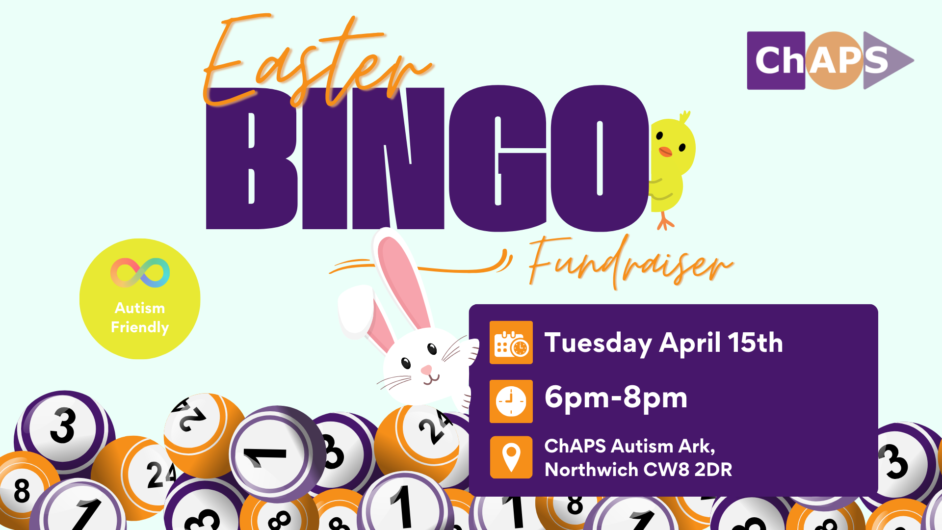 A poster for an easter bingo fundraiser.