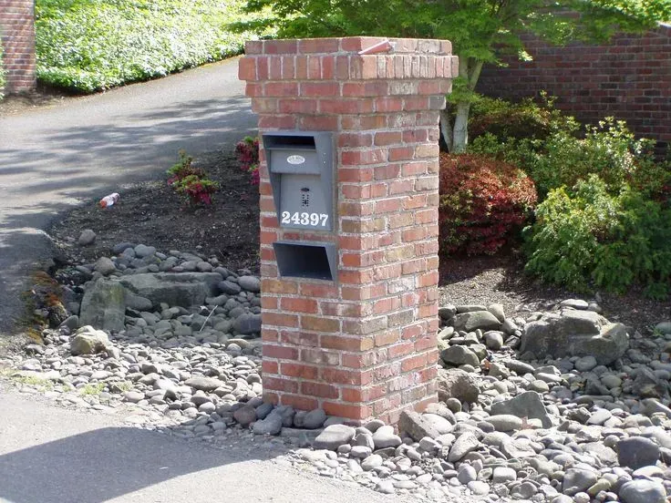 A brick mailbox has been installed by the local masonry contractor, Wichita Masonry, in the Eastborough neighborhood of Wichita, Kansas.