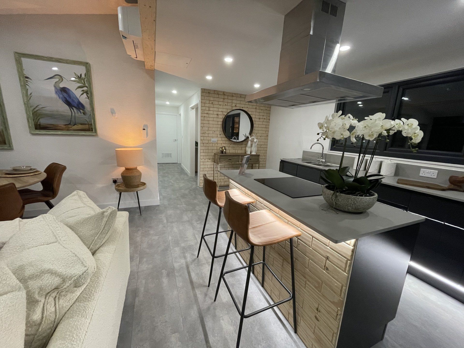 Kitchen island unit lodge in Wales