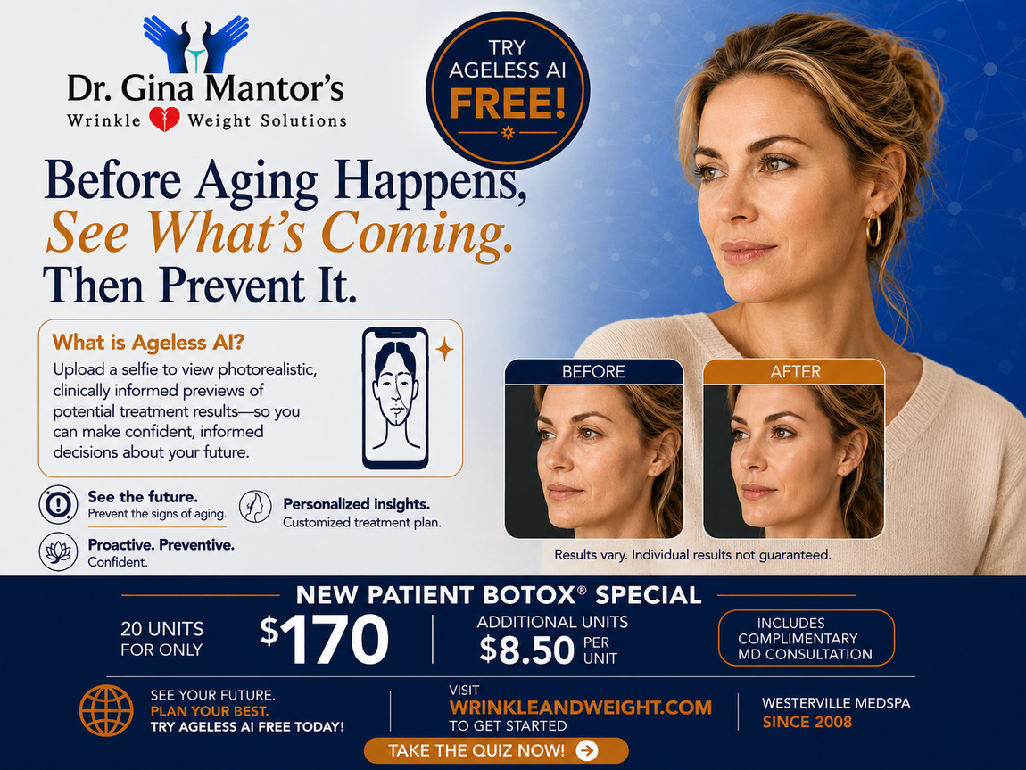 see your results before you commit with ageless ai - new patient botox special