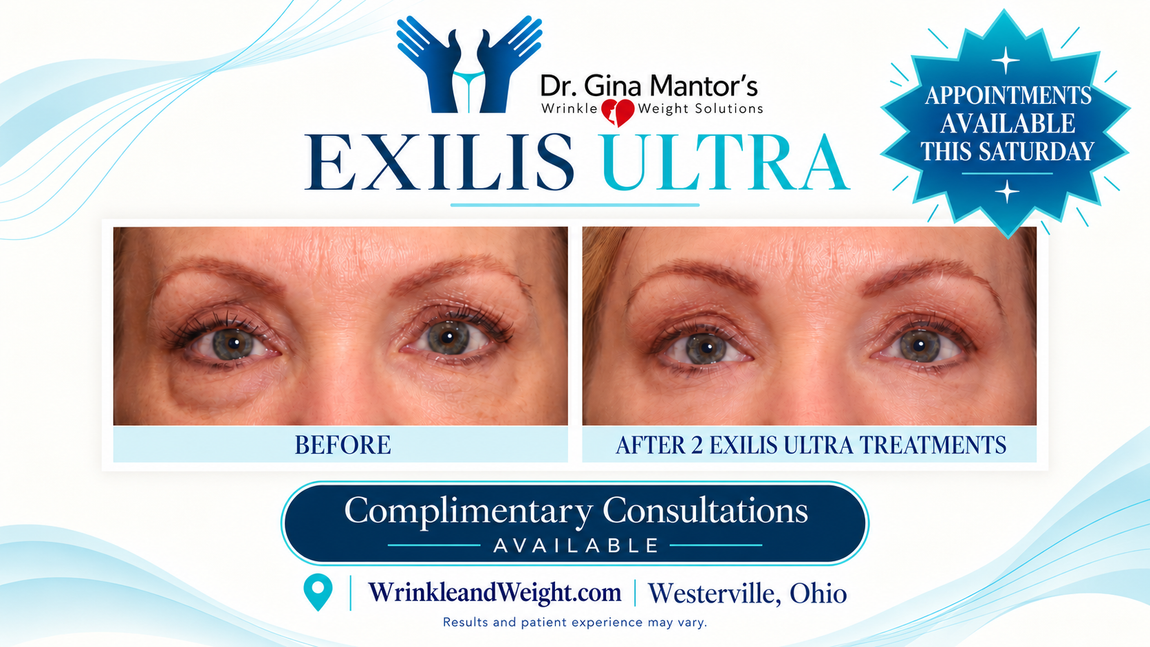 TAP TO BOOK FREE TRIAL advanced exilis skin tightening treatments at Dr. Mantor's Wrinkle and Weight Solutions