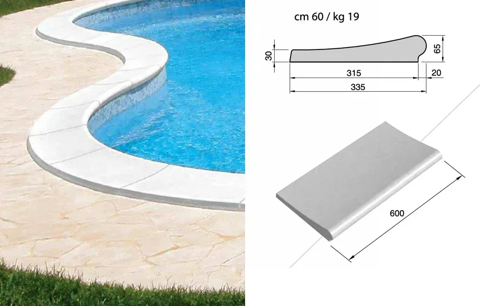 piscina bordo sfioro skimmer