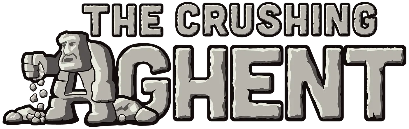 A black and white logo for the crushing aghent.