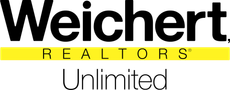 Weichert Realtors Unlimited logo with black, yellow, and gray text