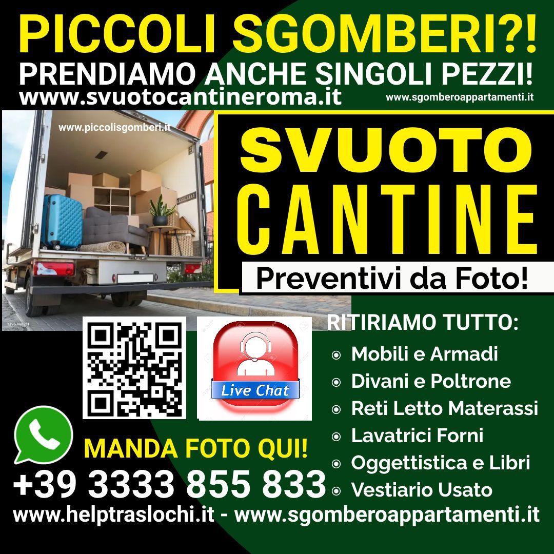 SGOMBERO CANTINE - ROMA SVUOTOCANTINEROMA.IT