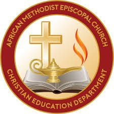 The logo for the african methodist episcopal church christian education department.