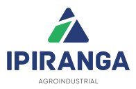 O logotipo da Ipiranga Agroindustrial é um triângulo azul e verde