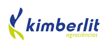 Um logotipo azul e verde para a Kimberlit Agrociencias