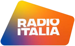 Logo di Radio Italia in una forma sfumata dal giallo all'arancione su sfondo bianco