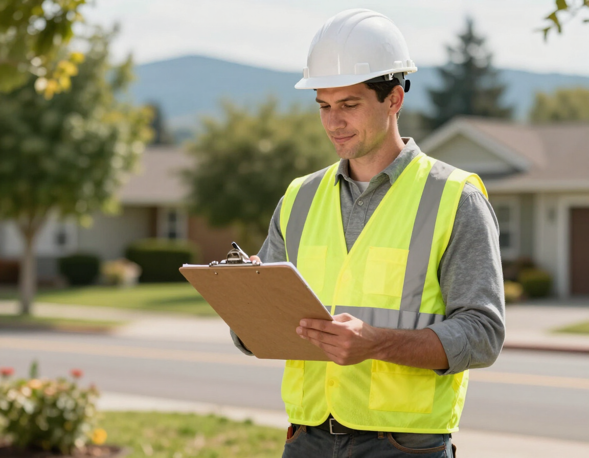 Worker providing a free, honest estimate before starting a job in Talent, Oregon