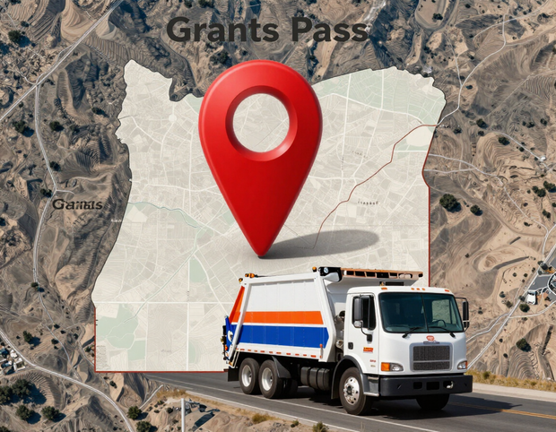Junk removal truck serving Grants Pass, Oregon and surrounding areas