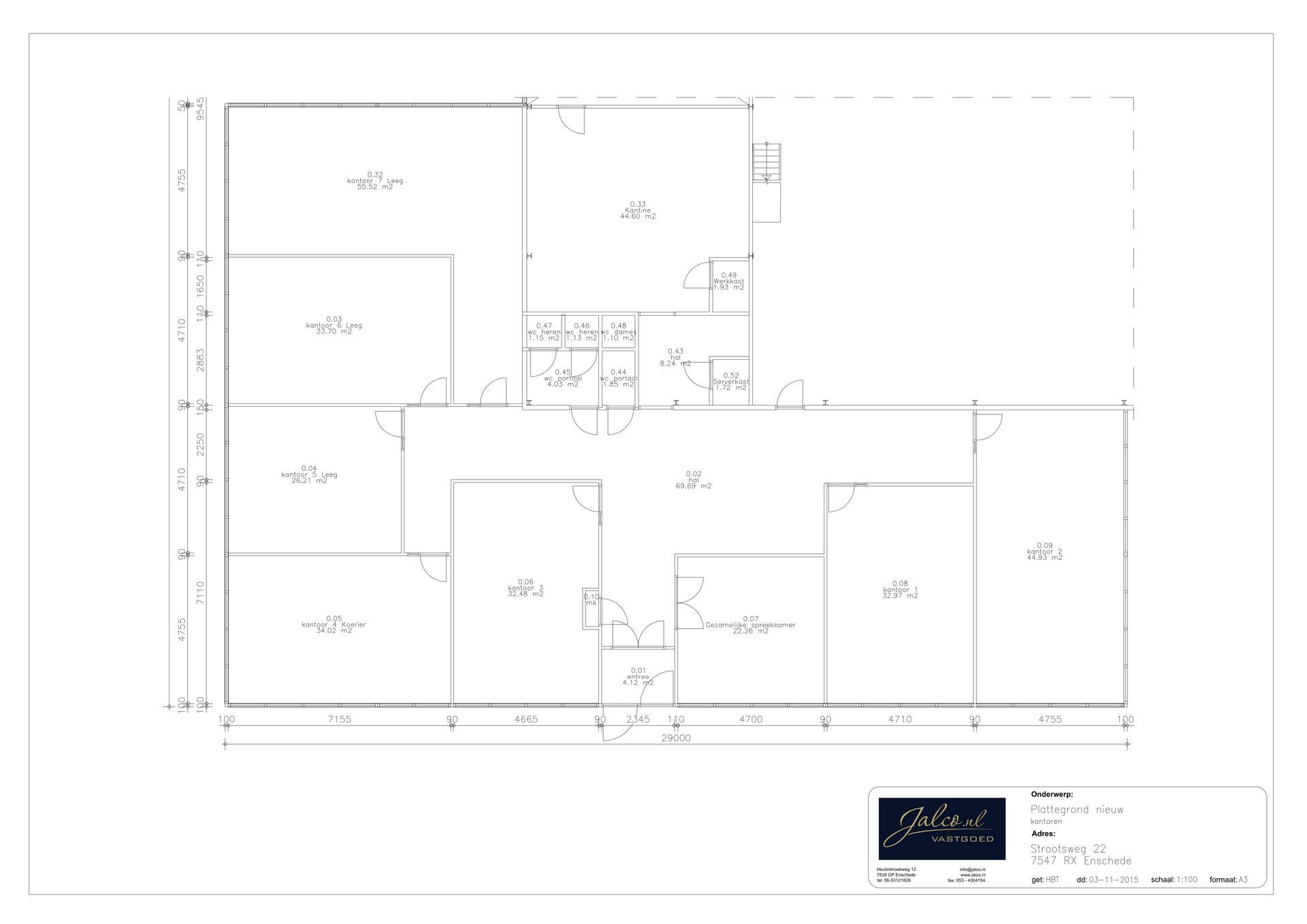 Plattegrond Strootsweg 22 te Enschede