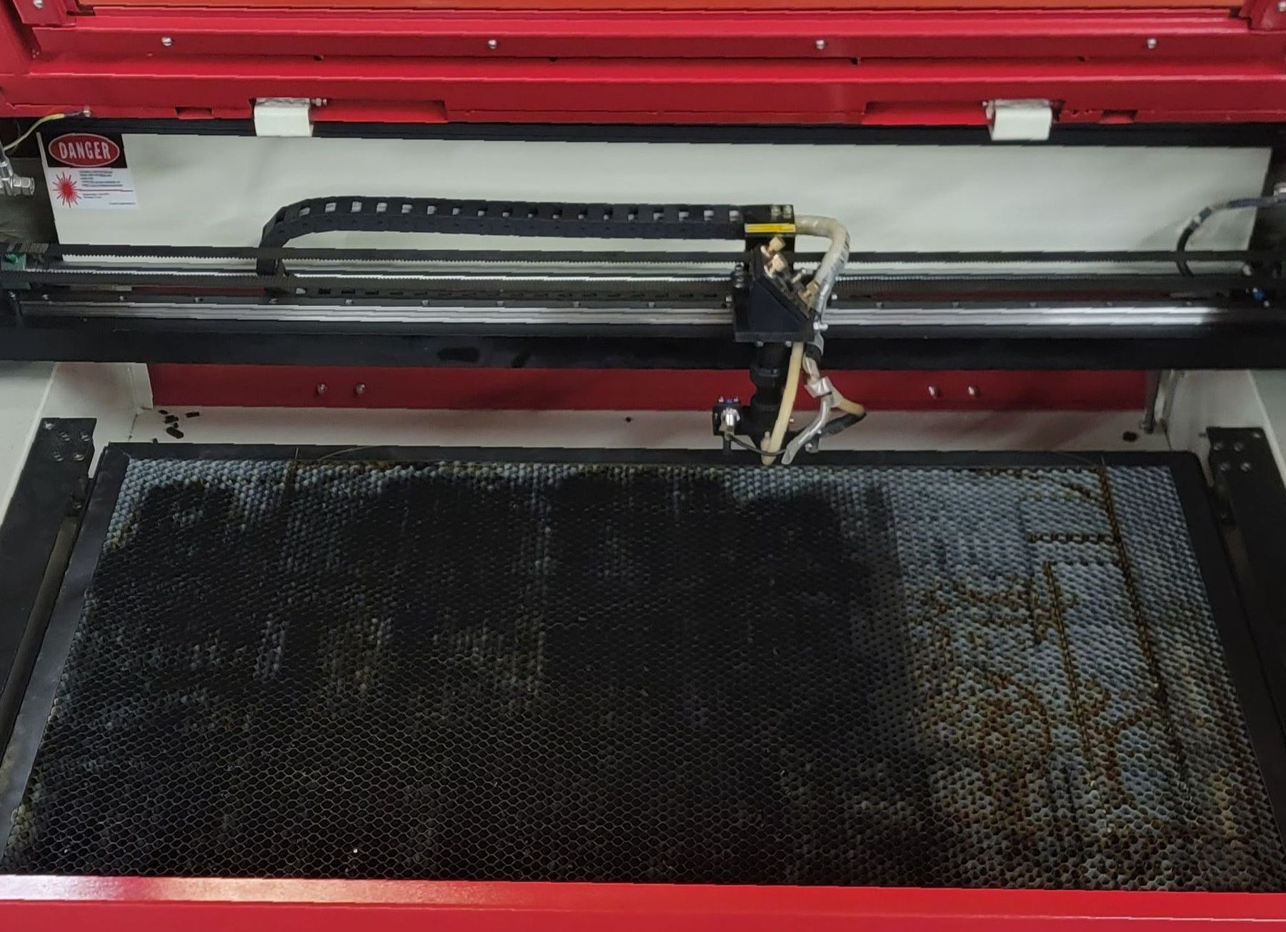 inside photo of a rabbit laser usa machine