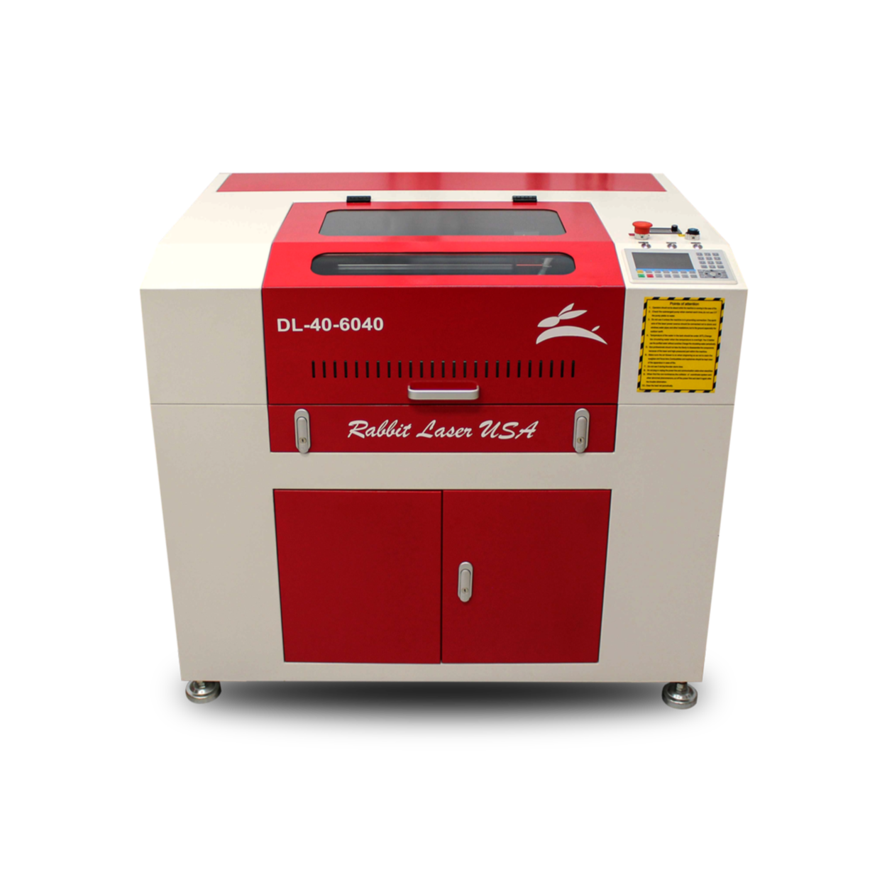 Rabbit Laser USA DL-40-6040 CO2 laser engraving and cutting machine.
