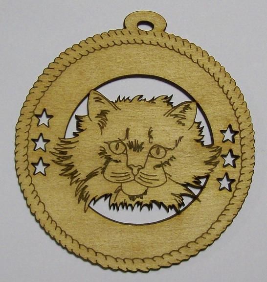 cat laser cut and engraved by a rabbit laser usa machine