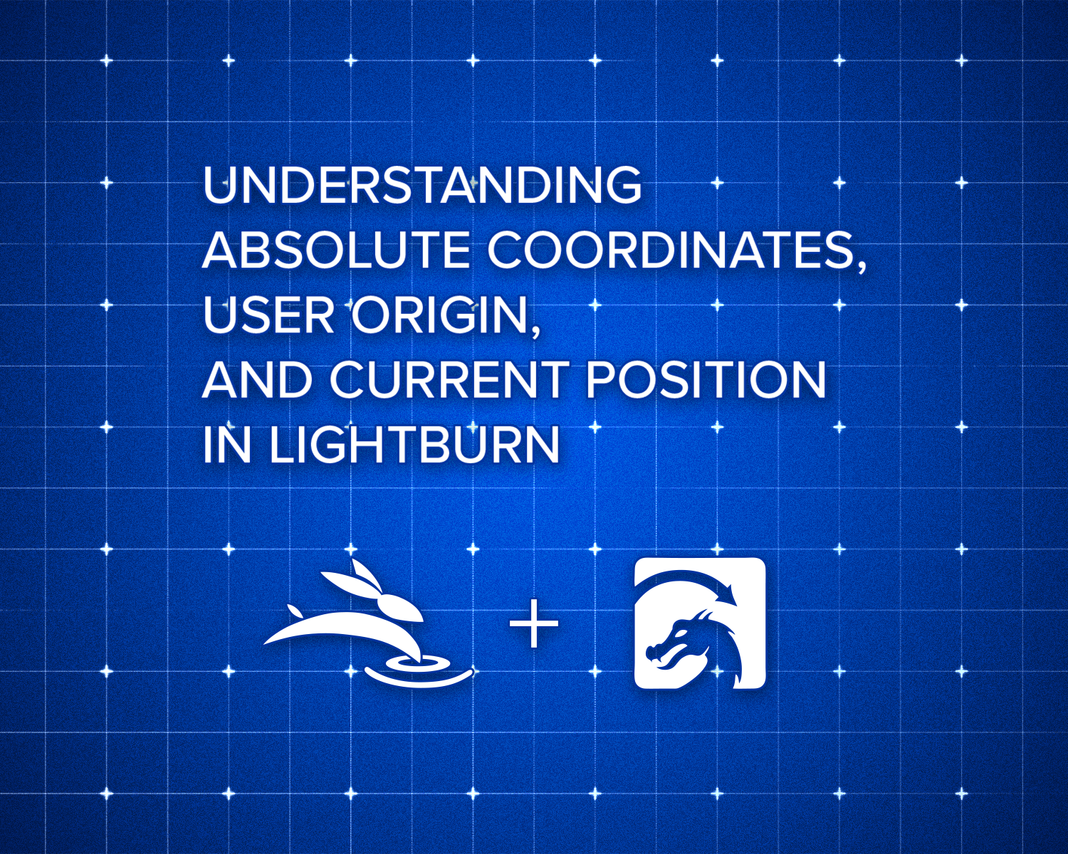 title text over blue background with grid pattern