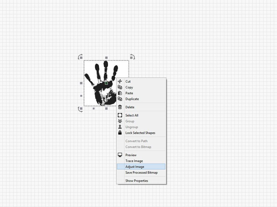 screenshot of right-click menu
