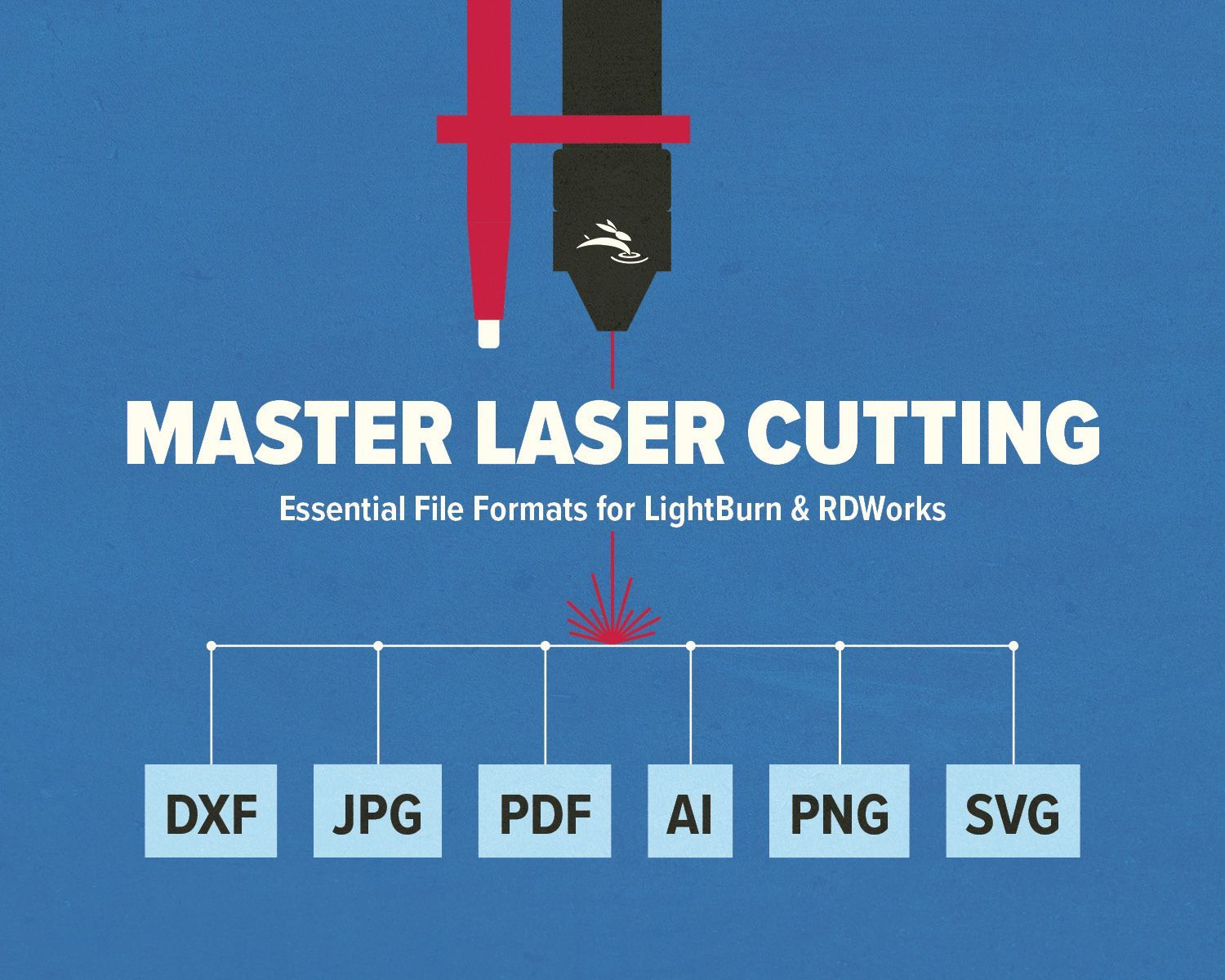 Headline text over blue schematic background