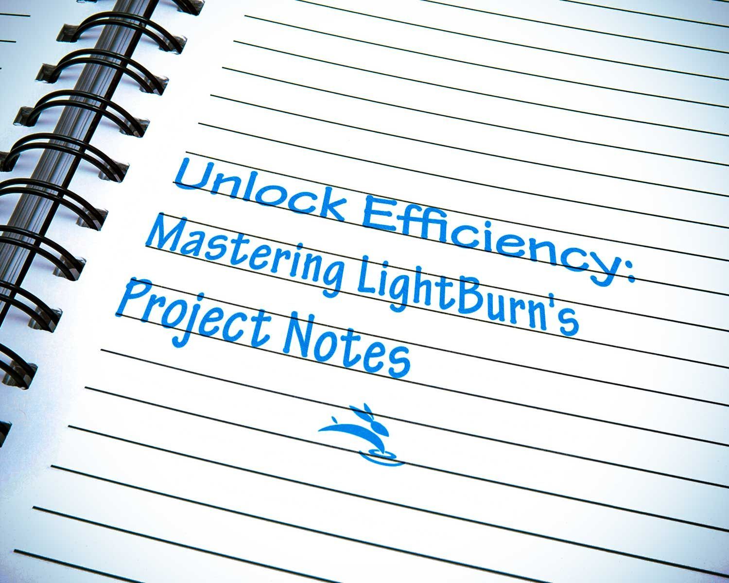 Notebook with overlaid title text