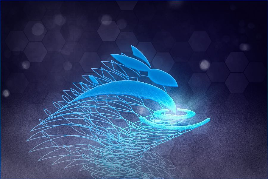 abstract design of rabbit laser usa logo