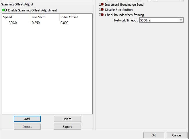 scanning offset saved entry