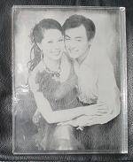 photo of couple laser engraved by a rabbit laser usa machine