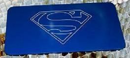 superman logo engraved by a rabbit laser usa machine