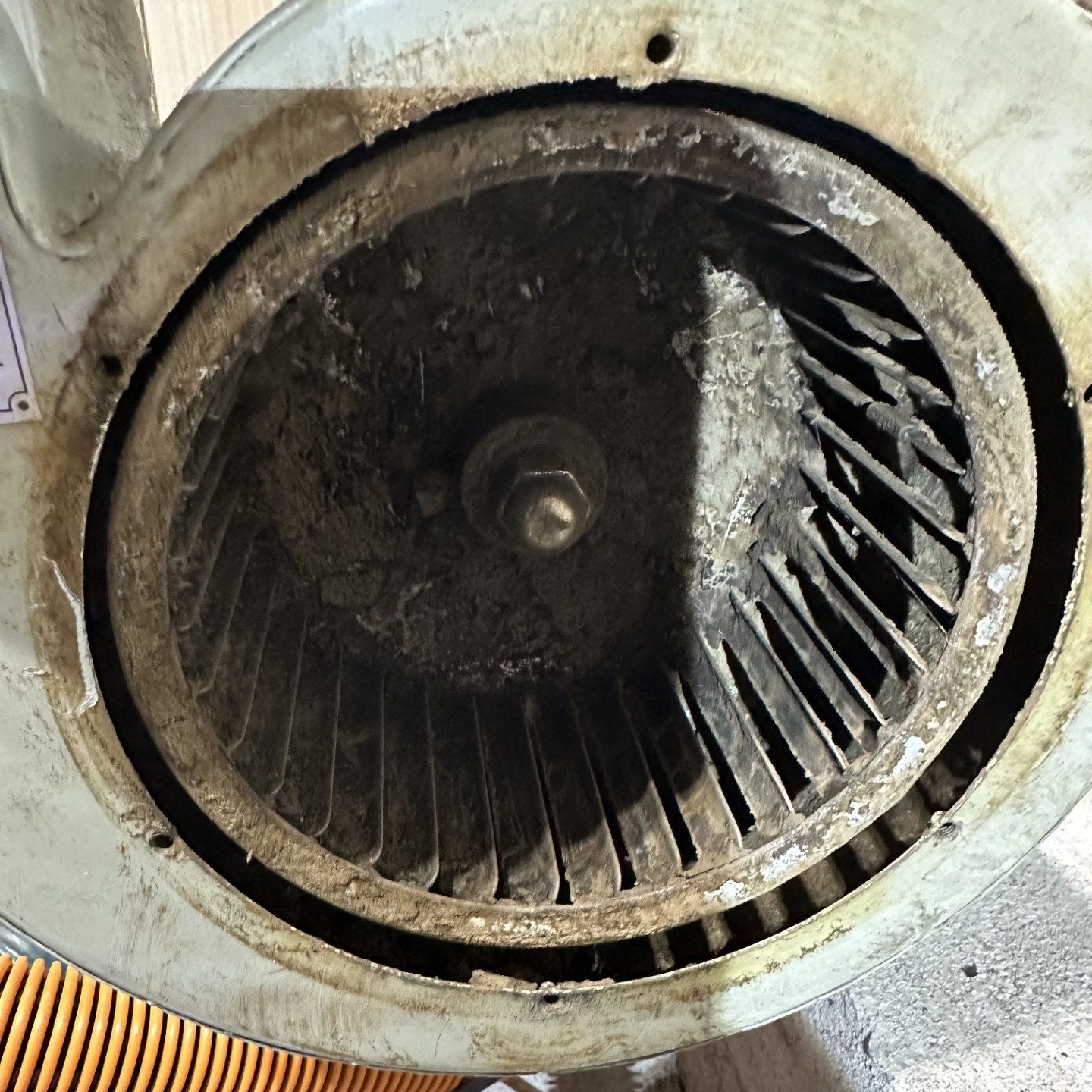 dirty exhaust fan blower blades