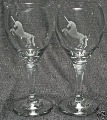 wine glasses laser engraved by a rabbit laser usa machine