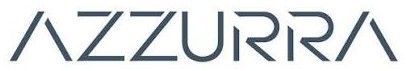 Logo AZZURRA in lettere maiuscole stilizzate grigie su sfondo bianco.