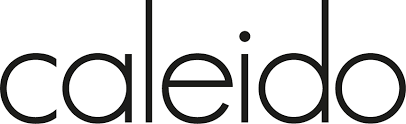 Logo con la scritta “caleido” in minuscolo nero su sfondo bianco.
