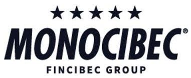 Logo Monocibec con cinque stelle e la scritta “FINCIBEC GROUP”.