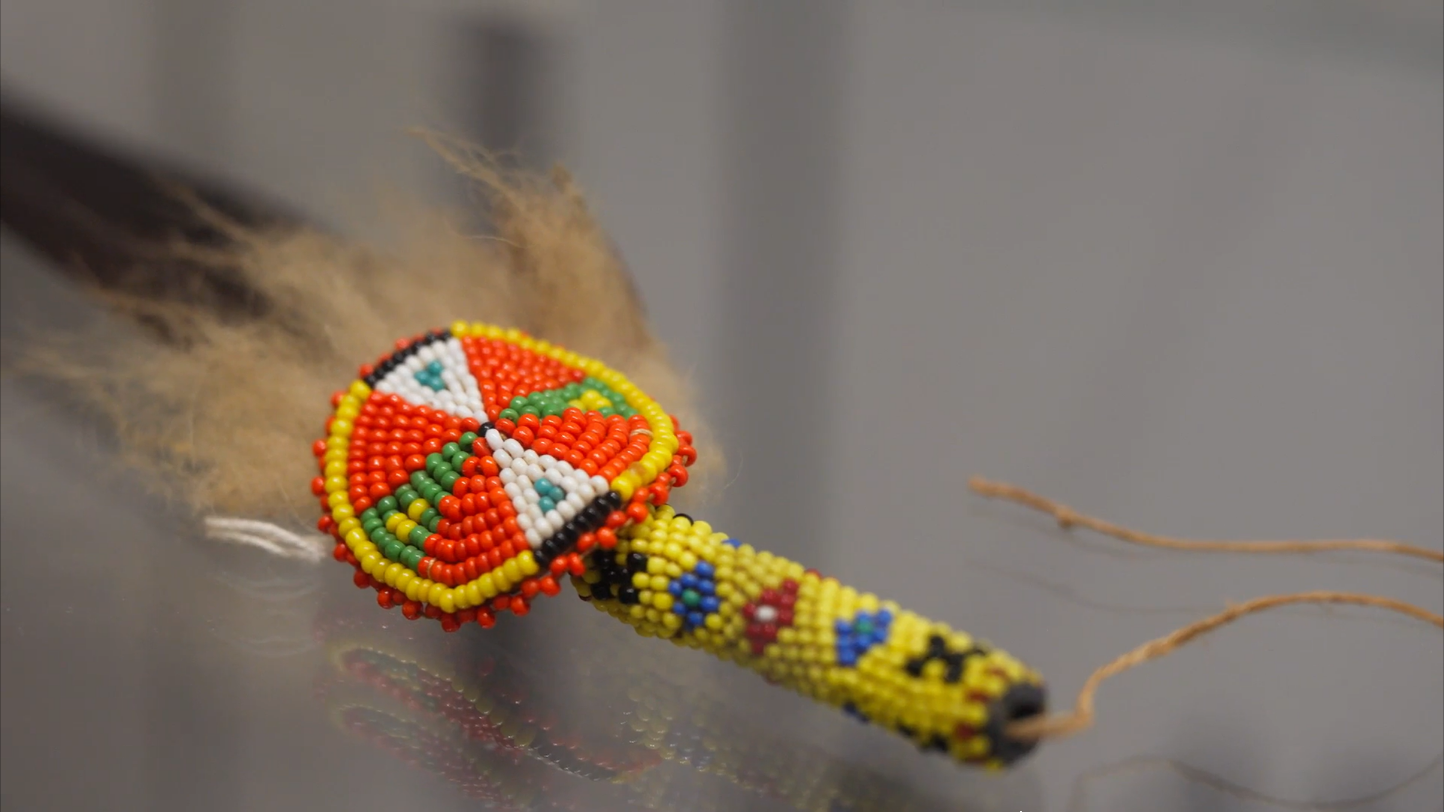 Native American artifact on display at the Dobson Museum