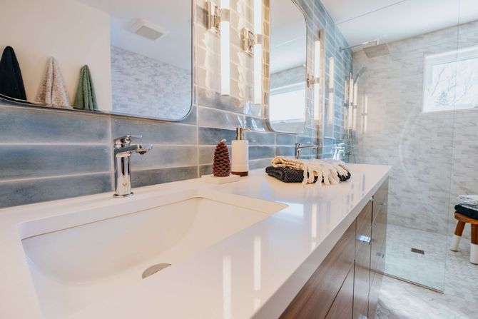 Guernsey Plumbing bathroom project completed