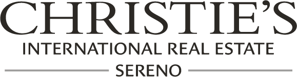 Christie’s International Real Estate Sereno logo in black and gray text on a white background