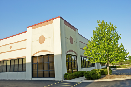 Commercial Storefronts in a stripe mall by Compass Construction Services