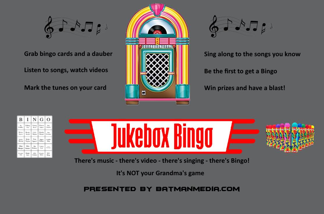 Jukebox bingo flyer for December 26th event