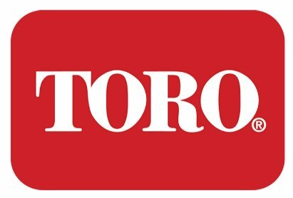 A red and white toro logo on a white background