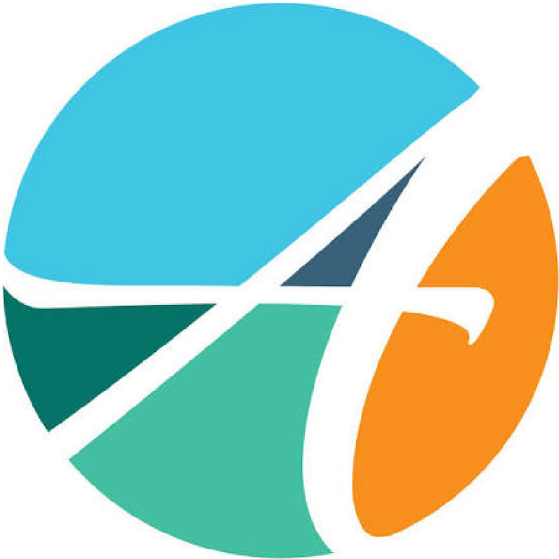Aberdeen Chamber of Commerce 80 Years Anniversary logo in blue, gold, teal, and orange