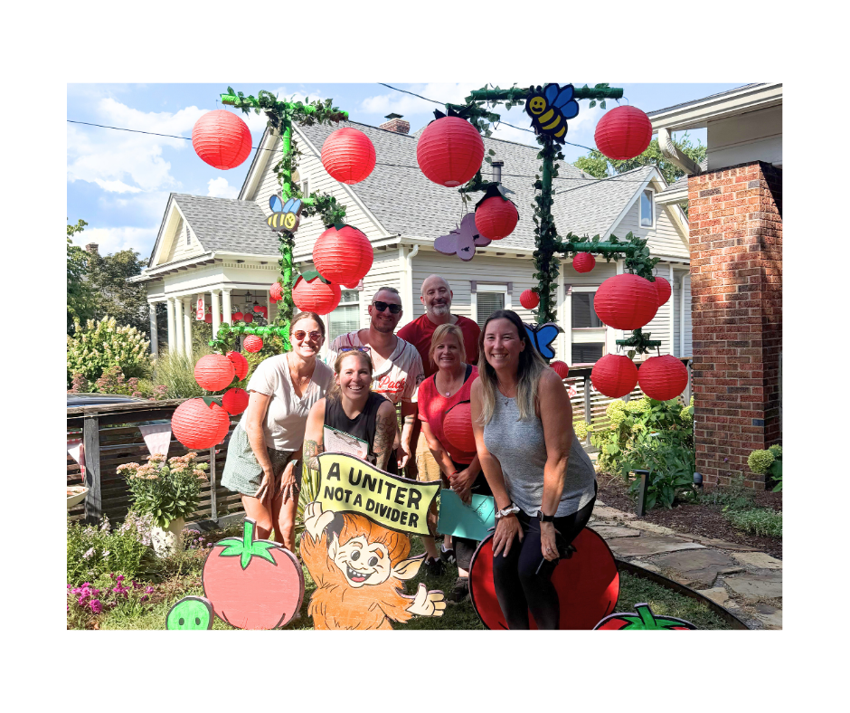 Muttz Realty team at home decorating contest for Tomato Art Fest