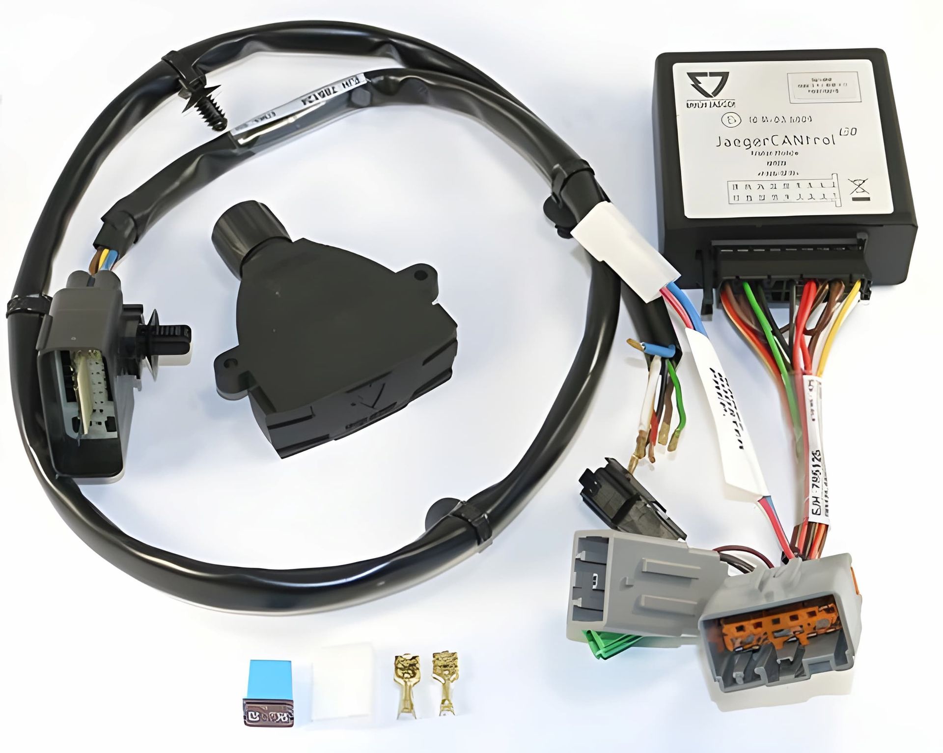 A Bunch of Wires Are Connected to A Box with The Letter D on It — Bonetig's Mobile Towbars & Trailers In Oak Flats, NSW
