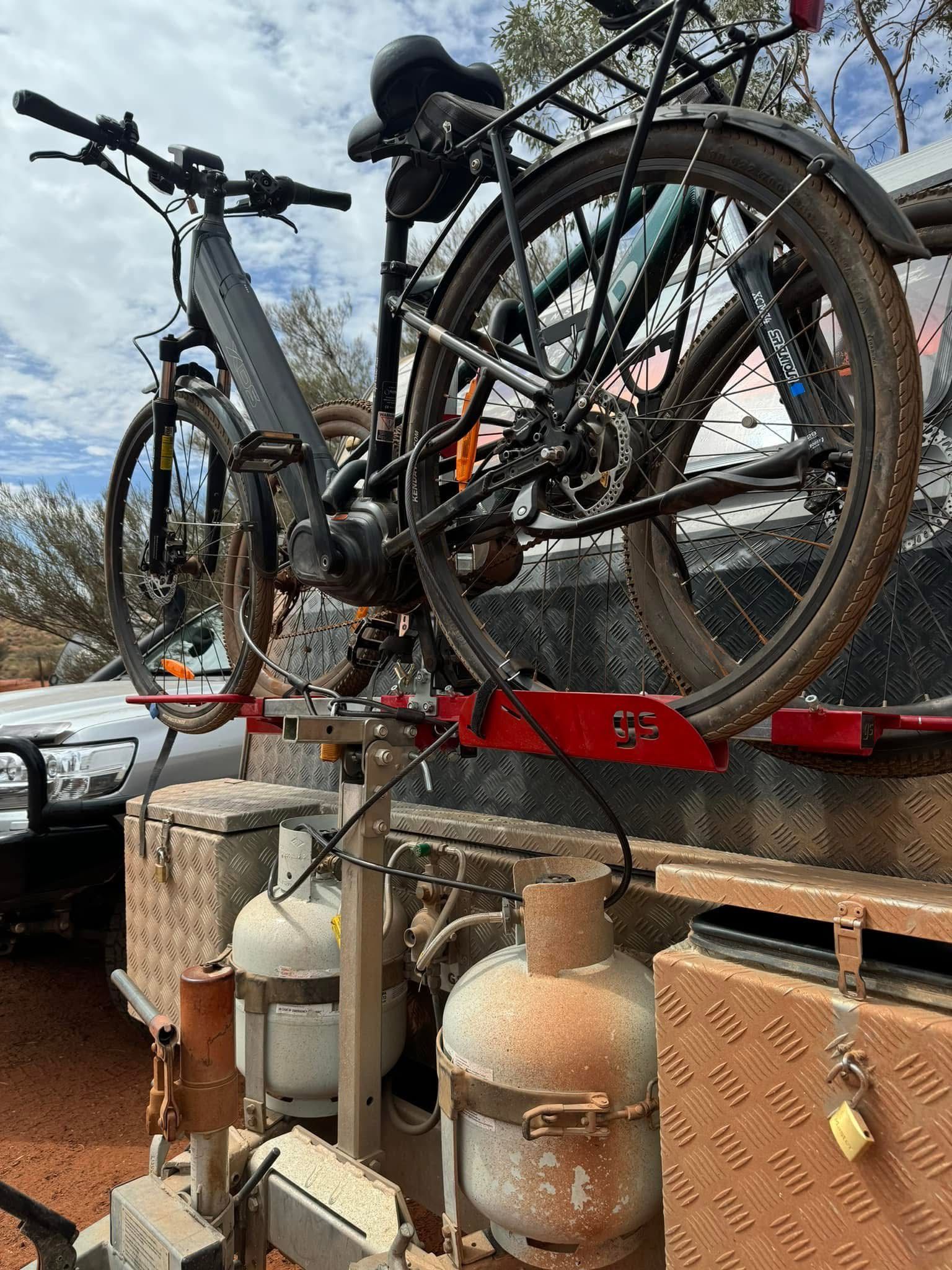 A Bike Rack on the back of a Van— Bonetig's Mobile Towbars & Trailers In Oak Flats, NSW
