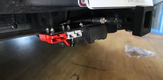 A Close up Of a Winch on The Front of A Vehicle — Bonetig's Mobile Towbars & Trailers In Oak Flats, NSW
