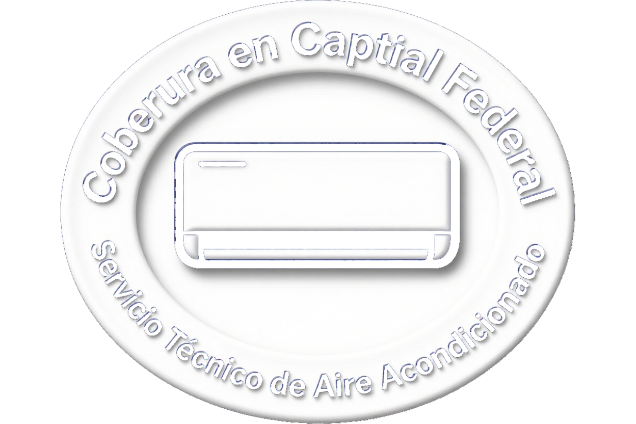 Embossed seal with a train icon and circular text for “Cable en Capital Federal” and “Servicio Técnico de Artefactos”