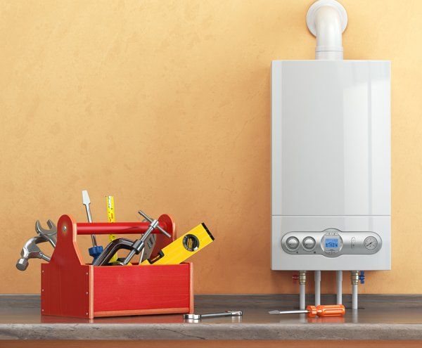 Gas Boiler and Tools — Albuquerque, NM — Donner Plumbing & Heating Gas Boiler and Tools — Albuquerque, NM — Donner Plumbing & Heating