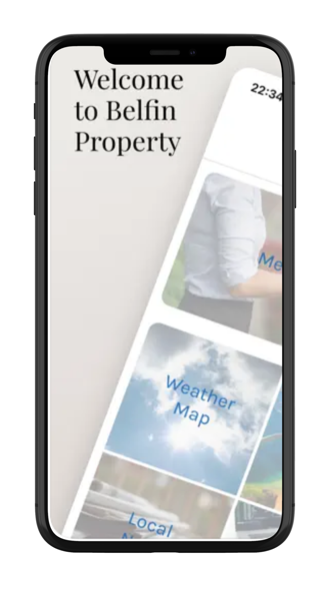 Smartphone showing