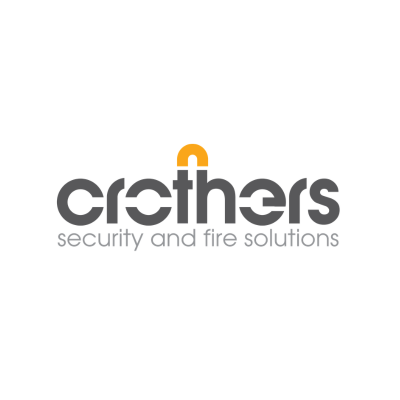 Brothers logo with gray text and an orange arch, reading “security and fire solutions”