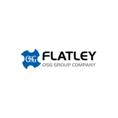 Flatley OSG Group Company logo in blue and black on white background