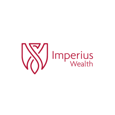 Red shield-style logo with stylized leaf and the text “Imperius Wealth” in red
